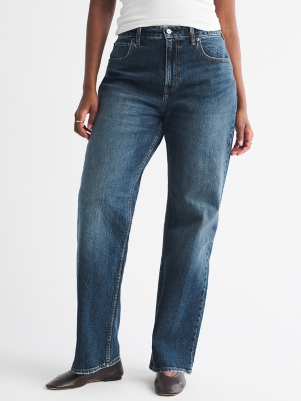 Abercrombie & Fitch The 90s High Rise Relaxed Jeans Curve Love - Picture 5 of 12